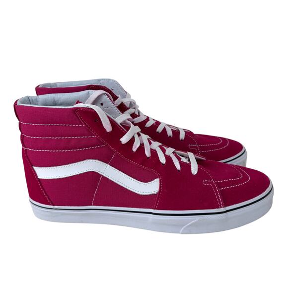 Vans FU Sk8-HI Tapered Sneakers Mens US 13 White Red Upper Canvas Lace Up 500714 - Picture 1 of 11